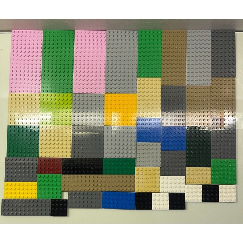 LEGO Bulk Lot Plates Flat 8x16 6x12 8x8 6x10 6x6 4x4 Baseplates 50 Pieces Parts